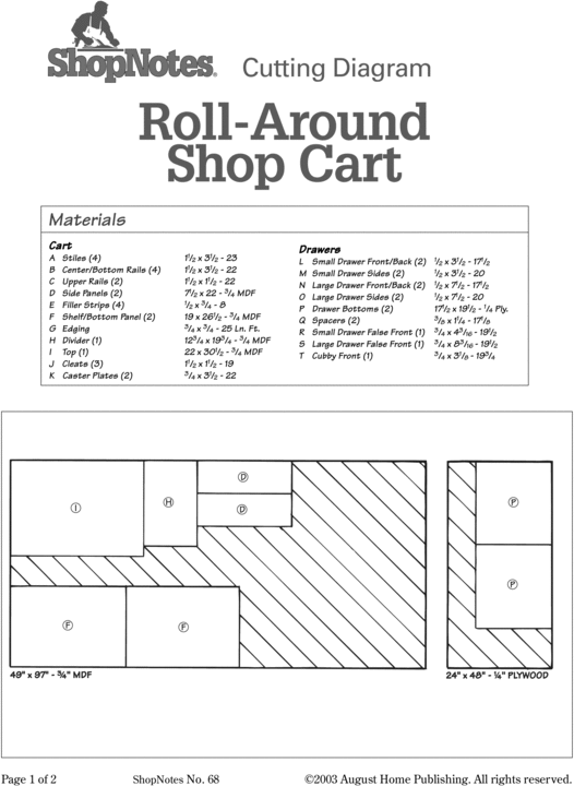Product picture Build Roll Around Shop Cart at Home DIY Plan - Woodworking 
